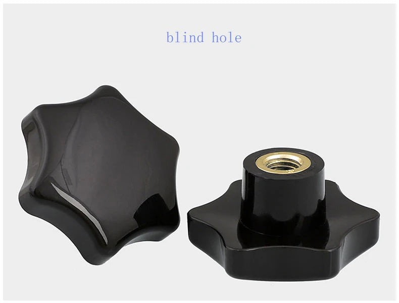 Knob Nuts Plum Hand Tighten Nuts Handle Thread Star Mechanical Black Thumb Nuts Clamping Knob Manual Nuts M4 M5 M6 M8 M10 M12
