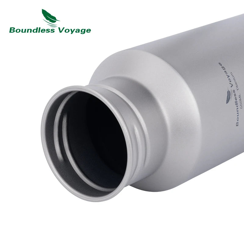 Boundless Voyage Titanium Water Bottle with Titanium Lid Outdoor Camping Cycling Hiking Tableware Drinkware 25.6oz/750ml