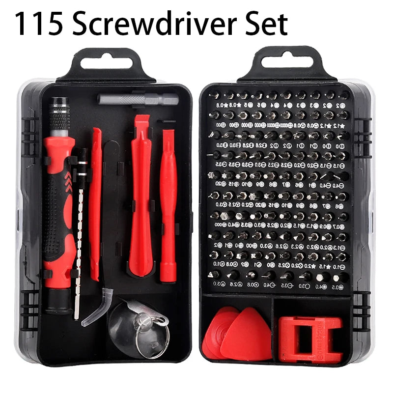 110/115/135 in 1 Screwdriver Set of Screw Driver Bit Set Multi-function Precision Mobile Phone Repair Device Hand Tools Torx Hex
