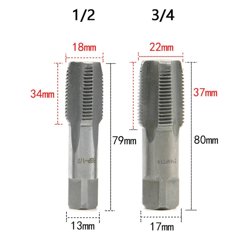 3pcs Inch 3/4 Inch Wire Screw Extractor Broken Water Pipe Thread Repair Tap DropShipping