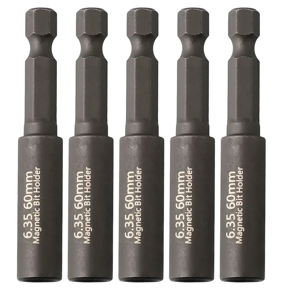 2/5pcs 1/4In Head Extension Rod Screwdriver Magnetic Transfer Extension Rod Screwdriver Bit Holder Internal Hexagonal Screw