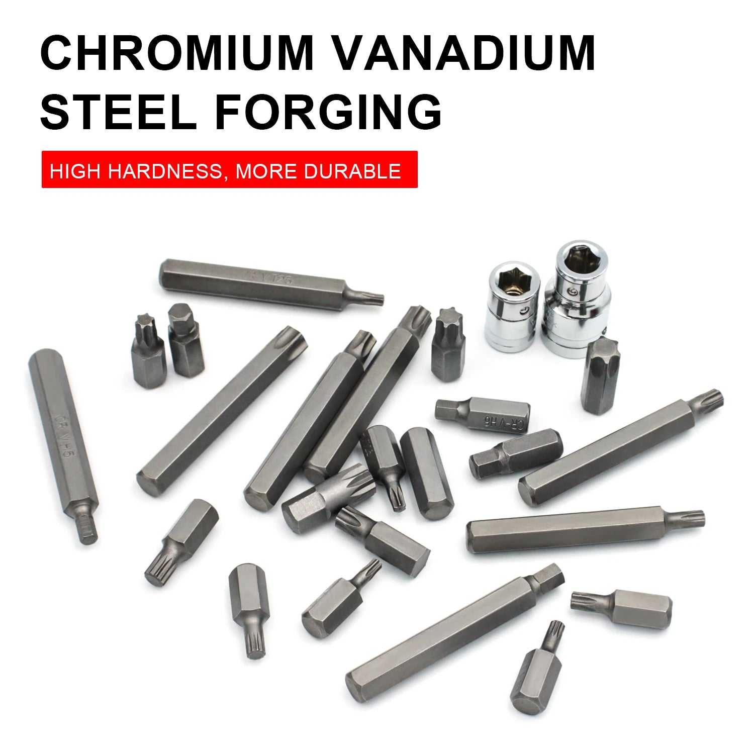 40 piece set of automotive repair tools, including hexagonal, hexagonal, and hexagonal screwdriver head sleeve sets