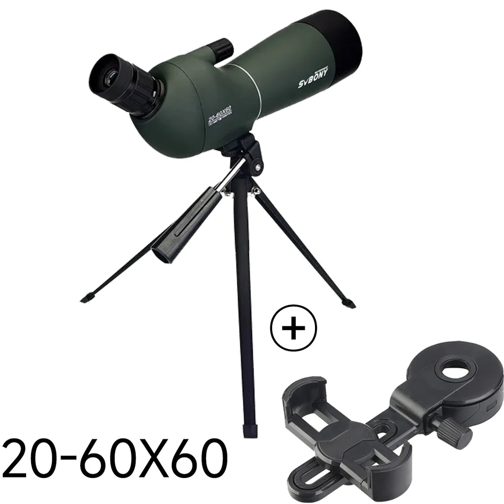 Svbony SV28 Spotting Scope 50/60/70/80mm Powerful Zoom With Tripod Waterproof,Camping equipment, Target Shooting,Bird Watching