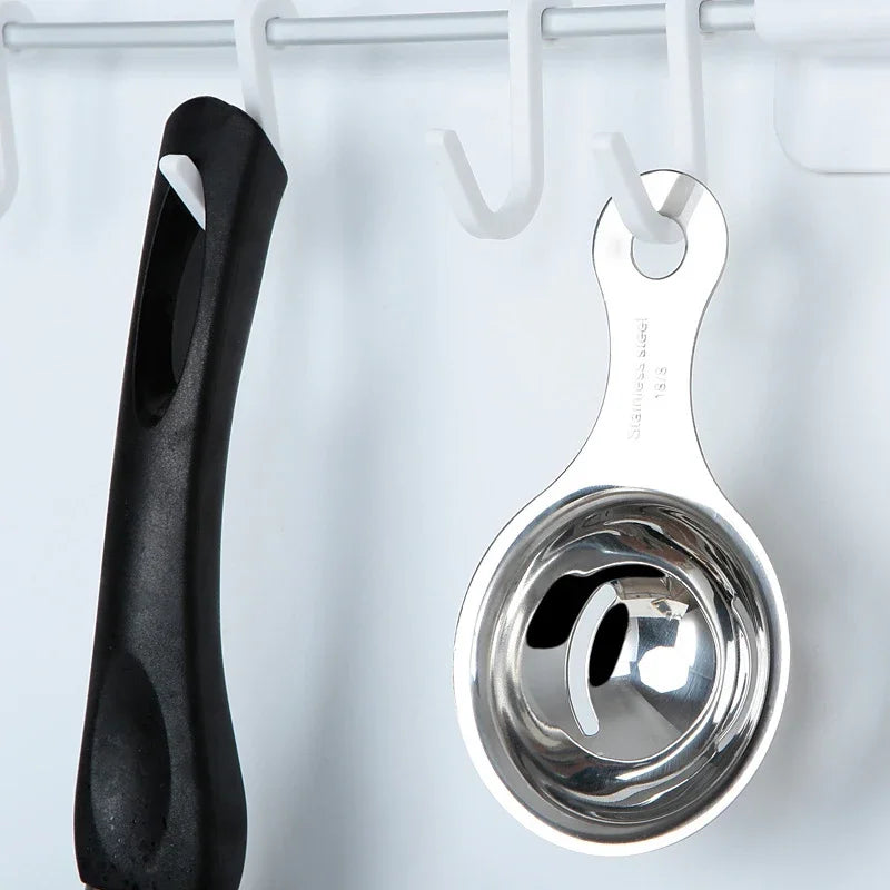 Household Kitchen Small Tool, Food Grade Stainless Steel Isolator Filter, Egg Yolk and Egg White Separator