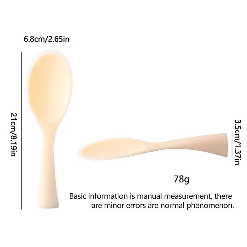 1Pc Vertical Silicone Rice Spoon Kitchen Non-stick High Temperature Resistant Rice Spoon Household Items