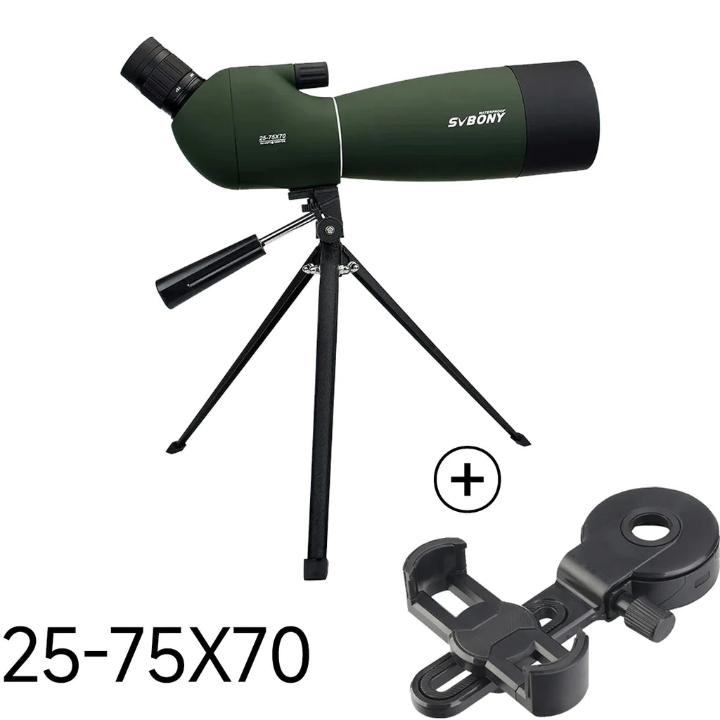 Svbony SV28 Spotting Scope 50/60/70/80mm Powerful Zoom With Tripod Waterproof,Camping equipment, Target Shooting,Bird Watching