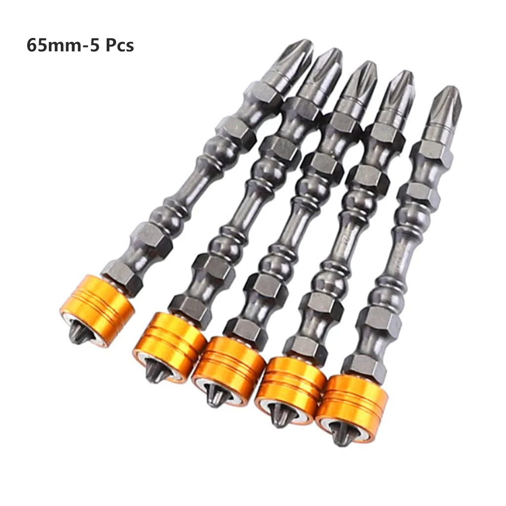 5/10 Pcs PH2 Magnetic Screwdriver Bits Phillips 1/4 Inch Hexagonal Shank with Magnetic Ring for Electric Screwdriver