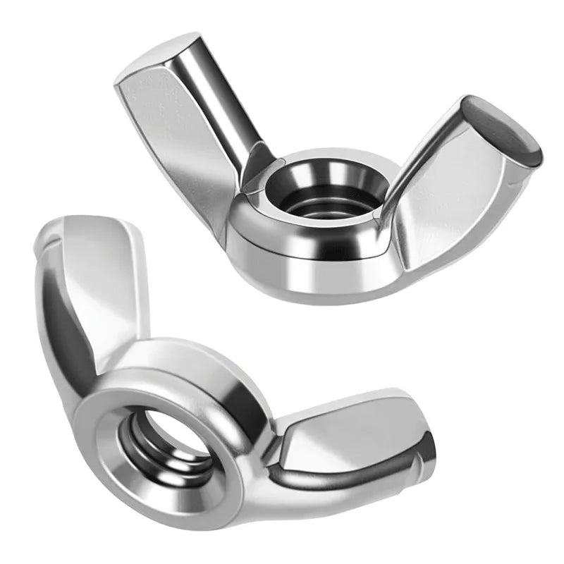 Wing Nuts Butterfly Nuts M3 M4 M5 M6 M8 M10 M12 Wing Nuts 304 Stainless Steel Hand Tighten  Wingnuts butterfly Nut DIN315