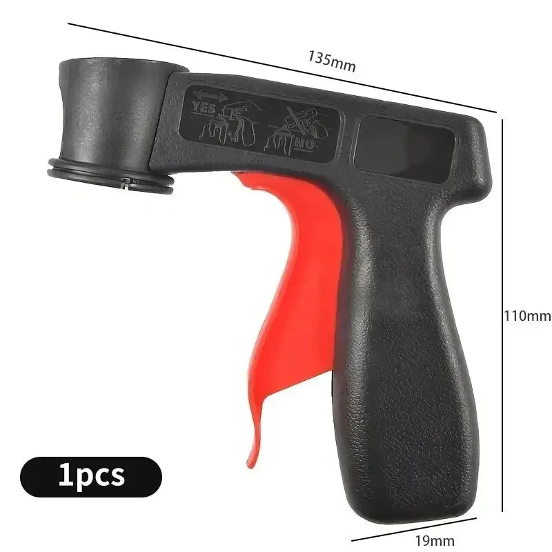 Paint Spray Gun Handle Aerosol Spray Tool Handle Adaptor with Full Grip Trigger Locking Collar Car Spraying Manual Repair Tools
