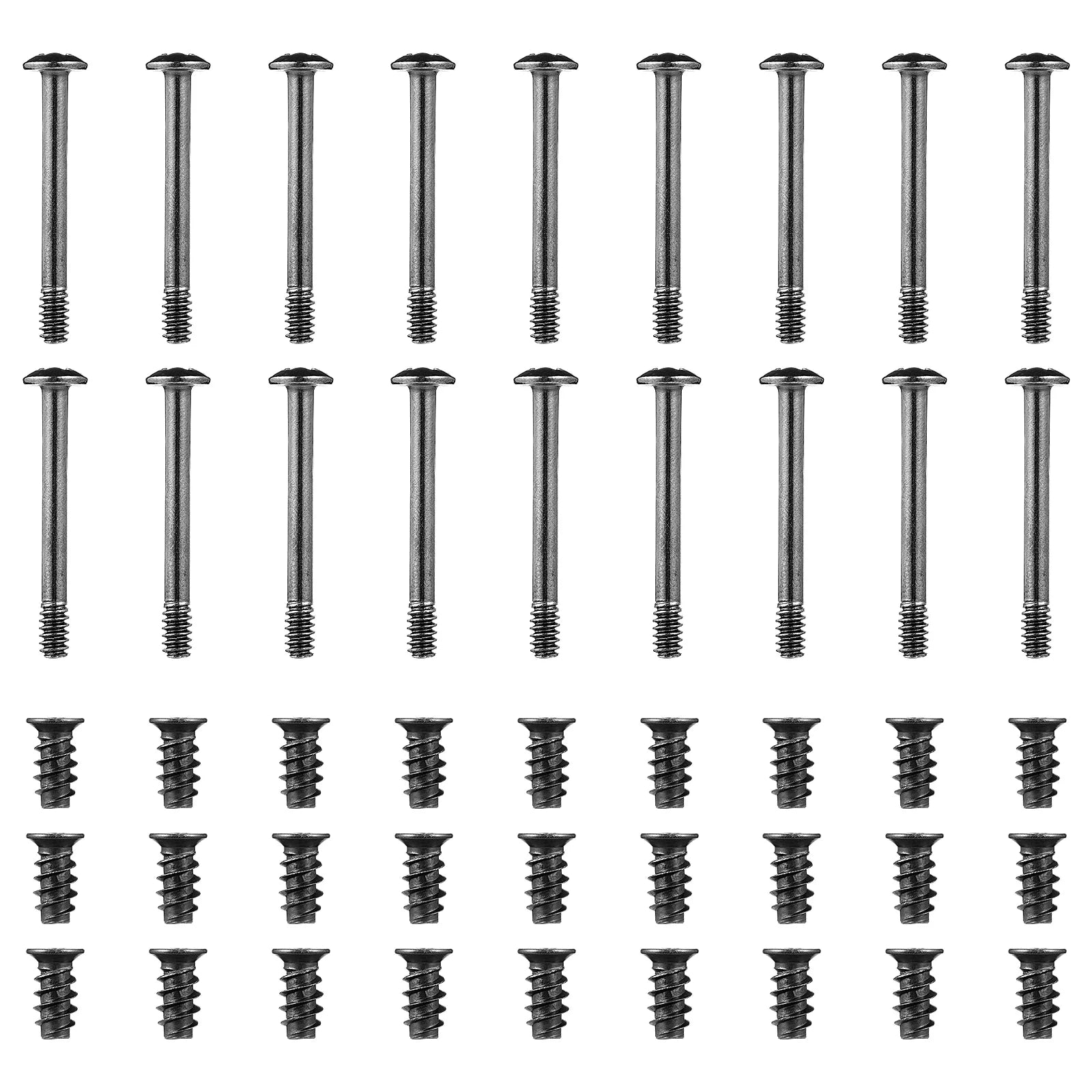 60pcs Carbon Steel Screws Computer Case Fan Screws Long and Short Screws Set Cooling Fan Screws