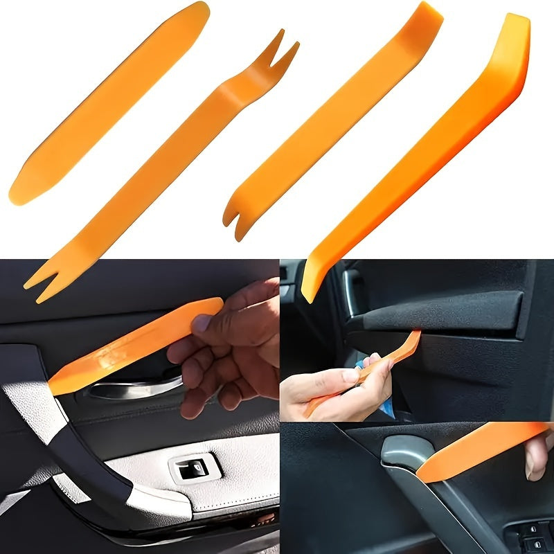 No-Scratch Auto Trim Removal Tool Set - Door Panel Removal, Fasteners, Clips, Push Rivets - Essential Car Tools For Easy DIY Repairs And Maintenance