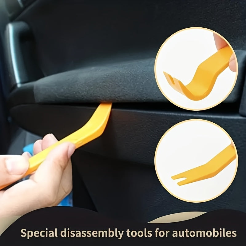 No-Scratch Auto Trim Removal Tool Set - Door Panel Removal, Fasteners, Clips, Push Rivets - Essential Car Tools For Easy DIY Repairs And Maintenance